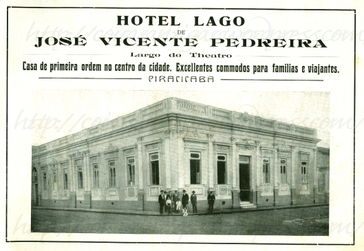 Hotel Lago, Piracicaba em 1914.